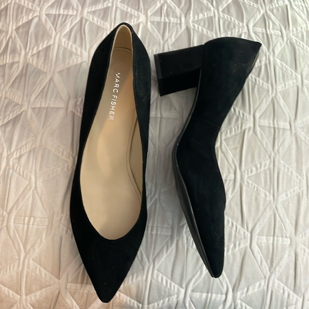 Marc Fisher Black Suede Pumps